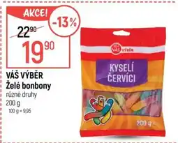 Globus VÁŠ VÝBĚR Želé bonbony nabídka