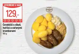 Globus Ćevapčiči s cibulí, hořčicí a vařenými bramborami nabídka
