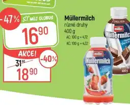 Globus Müllermilch různé druhy nabídka