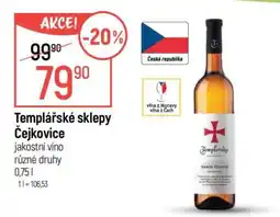 Globus Templářské sklepy Čejkovice nabídka
