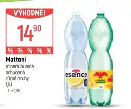 Globus MATTONI Minerální voda ochucená nabídka