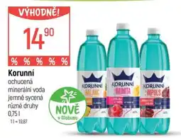 Globus Korunní ochucená minerální voda nabídka