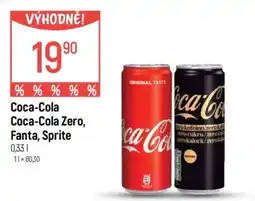 Globus Coca Cola, Coca Cola Zero, Fanta, Sprite nabídka