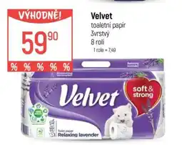 Globus Velvet Toaletní papír nabídka