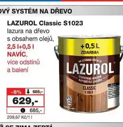 Barvy a laky drogerie LAZUROL Classic S1023 lazura na dřevo s obsahem olejů nabídka
