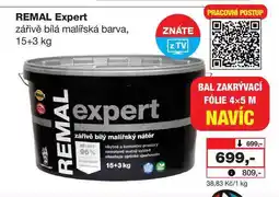 Barvy a laky drogerie REMAL Expert zářivě bílá malířská barva, 15+3 kg nabídka
