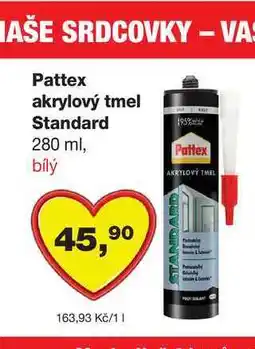 Barvy a laky drogerie Pattex akrylový tmel Standard 280 ml, bílý nabídka