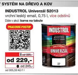 Barvy a laky drogerie INDUSTROL Univerzál S2013 vrchní lesklý email nabídka
