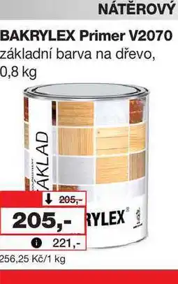 Barvy a laky drogerie BAKRYLEX Primer V2070 základní barva na dřevo nabídka