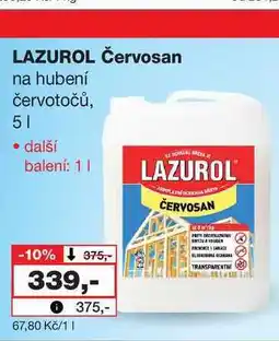 Barvy a laky drogerie LAZUROL Červosan na hubení červotočů nabídka