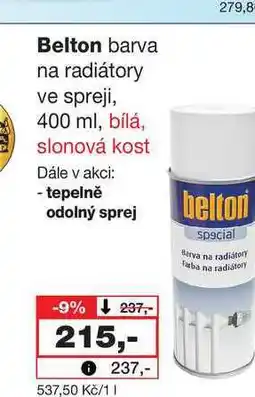 Barvy a laky drogerie Belton barva na radiátory ve spreji, 400 ml, bílá, slonová kost nabídka