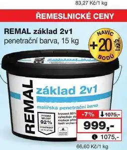 Barvy a laky drogerie REMAL základ 2v1 penetrační barva nabídka