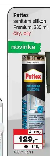 Barvy a laky drogerie Pattex sanitární silikon Premium, 280 ml, čirý, bílý nabídka
