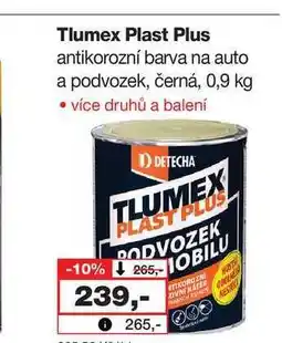 Barvy a laky drogerie Tlumex Plast Plus antikorozní barva na auto a podvozek, černá nabídka