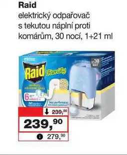 Barvy a laky drogerie Raid elektrický odpařovač s tekutou náplní proti komárům, 30 nocí nabídka