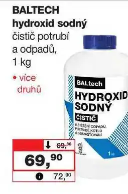 Barvy a laky drogerie BALTECH hydroxid sodný čistič potrubí a odpadů nabídka