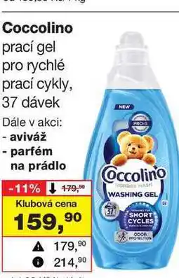 Barvy a laky drogerie Coccolino prací gel pro rychlé prací cykly, 37 dávek nabídka