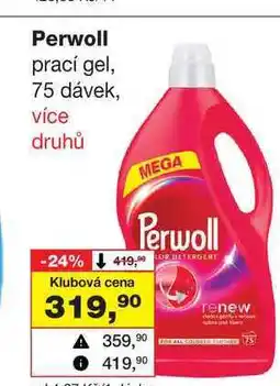 Barvy a laky drogerie Perwoll prací gel, 75 dávek, více druhů nabídka