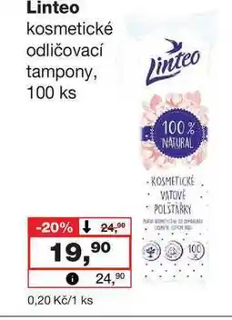 Barvy a laky drogerie Linteo kosmetické odličovací tampony, Linteo 100 ks nabídka