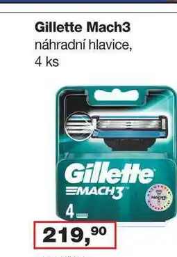 Barvy a laky drogerie Gillette Mach3 náhradní hlavice, 4 ks nabídka
