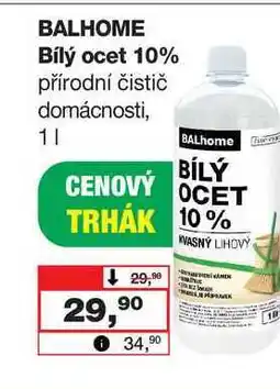 Barvy a laky drogerie BALHOME Bílý ocet 10% přírodní čistič domácnosti nabídka