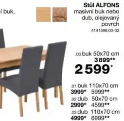 Sconto Stůl ALFONS nabídka