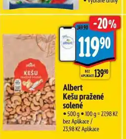 Albert Albert Kešu pražené solené nabídka