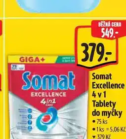 Albert Somat Excellence 4v1 Tablety do myčky 75 ks nabídka