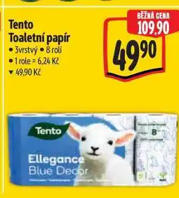 Albert Tento Toaletní papír 3vrstvý 8 rolí nabídka