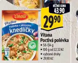 Albert Vitana Poctiva Polévka s játrovy knedlíčky nabídka