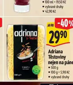 Albert Adriana Těstoviny nejen na pánev nabídka