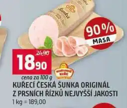 Terno KUŘECÍ ČESKÁ ŠUNKA ORIGINÁL Z PRSNÍCH ŘÍZKŮ NEJVYŠŠÍ JAKOSTI nabídka