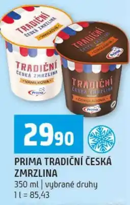 Terno Prima tradiční česká zmrzlina nabídka