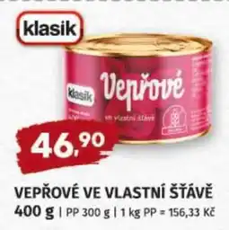 Terno Vepřové ve vlastní šťávě nabídka