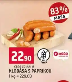 Terno Klobása s paprikou nabídka
