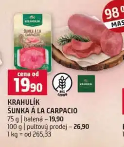 Terno Krahulík Šunka á la Carpacio nabídka