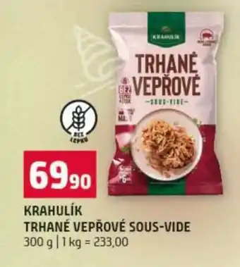 Terno Krahulík Trhané vepřové Sous-vide nabídka