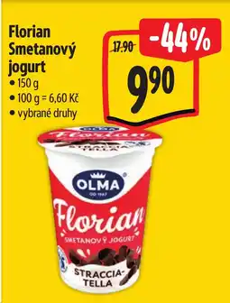 Albert Florian smetanový jogurt nabídka