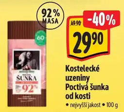 Albert Kostelecké uzeniny Poctivá šunka od kosti nabídka