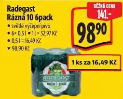 Albert Radegast Rázná 10 6pack nabídka