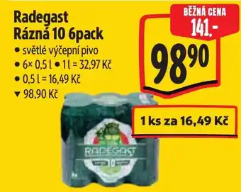 Albert Radegast Rázná 10 6pack nabídka