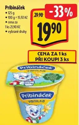 Albert Pribináček vanilkový nabídka