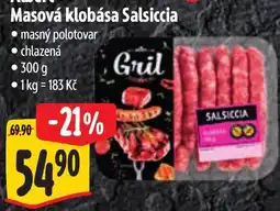 Albert Gril masová klobása Salsiccia nabídka