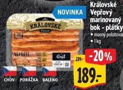 Albert Královské vepřový marinovaný bok - plátky nabídka