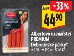 Albert Albertovo uzenárství Premium Debrecínské párky nabídka