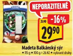 Albert Madeta Balkánský sýr nabídka