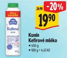 Albert Kunín Kefírové mléko nabídka