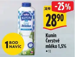 Albert Kunín čerstvé mléko 1,5% nabídka