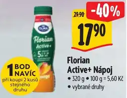 Albert Florian Active+ Nápoj nabídka