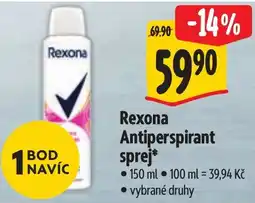 Albert Rexona Antiperspirant sprej nabídka